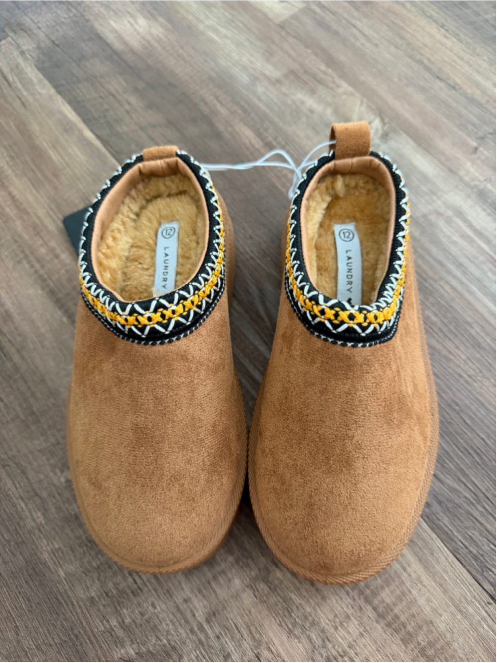 Girls Laundry Girl Platform Slippers Tan Black Size 12